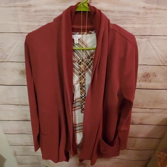 Magellan Outdoors Sweaters - Red Large Cardigan
